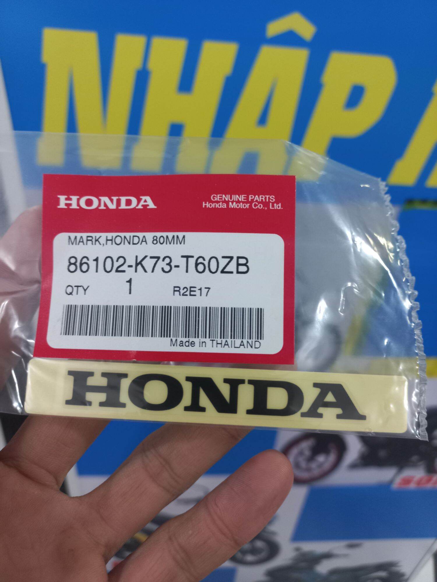 Tem chữ honda màu đen nhập thái