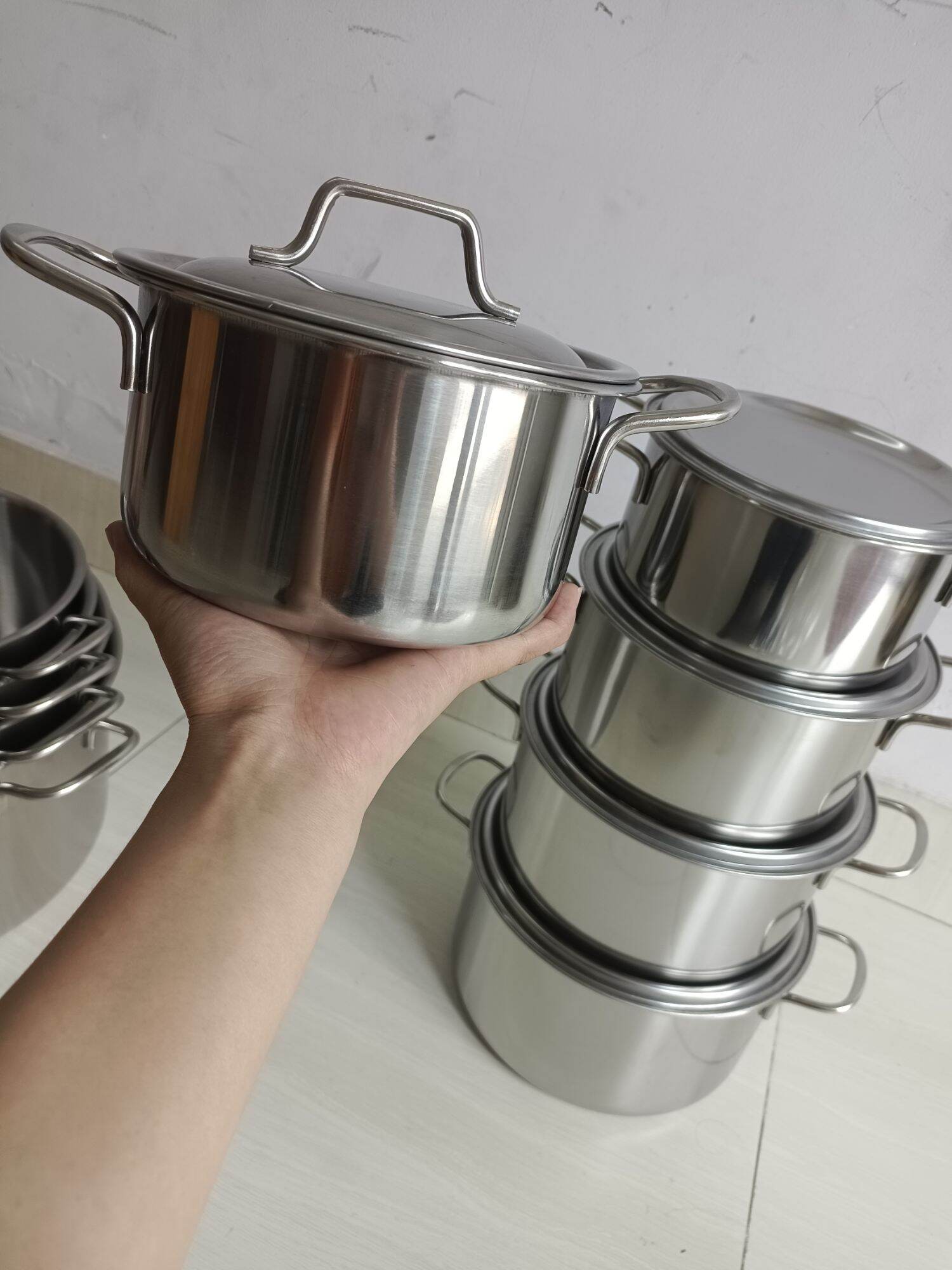 Nồi luộc gà inox 26cm+28cm+30cm+32cm