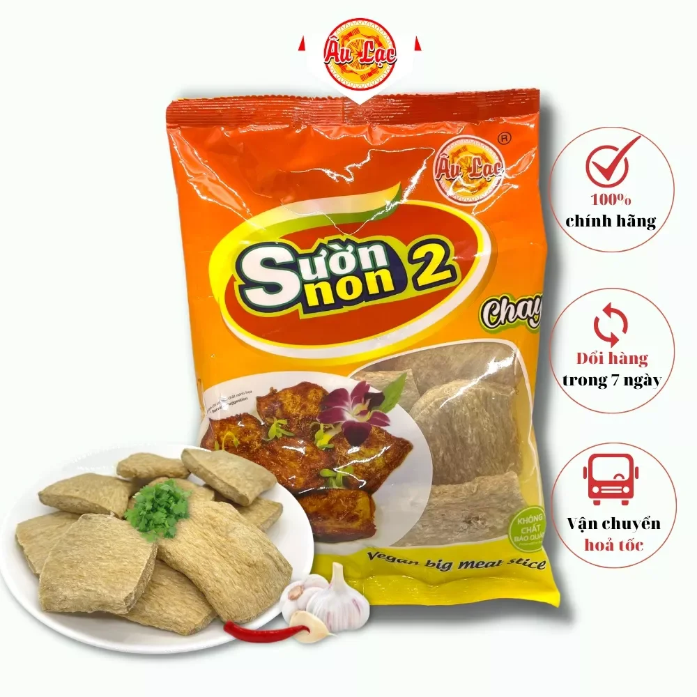 Sườn non chay 2 âu lạc gói 100g - đồ ăn chay - thực phẩm chay âu lạc