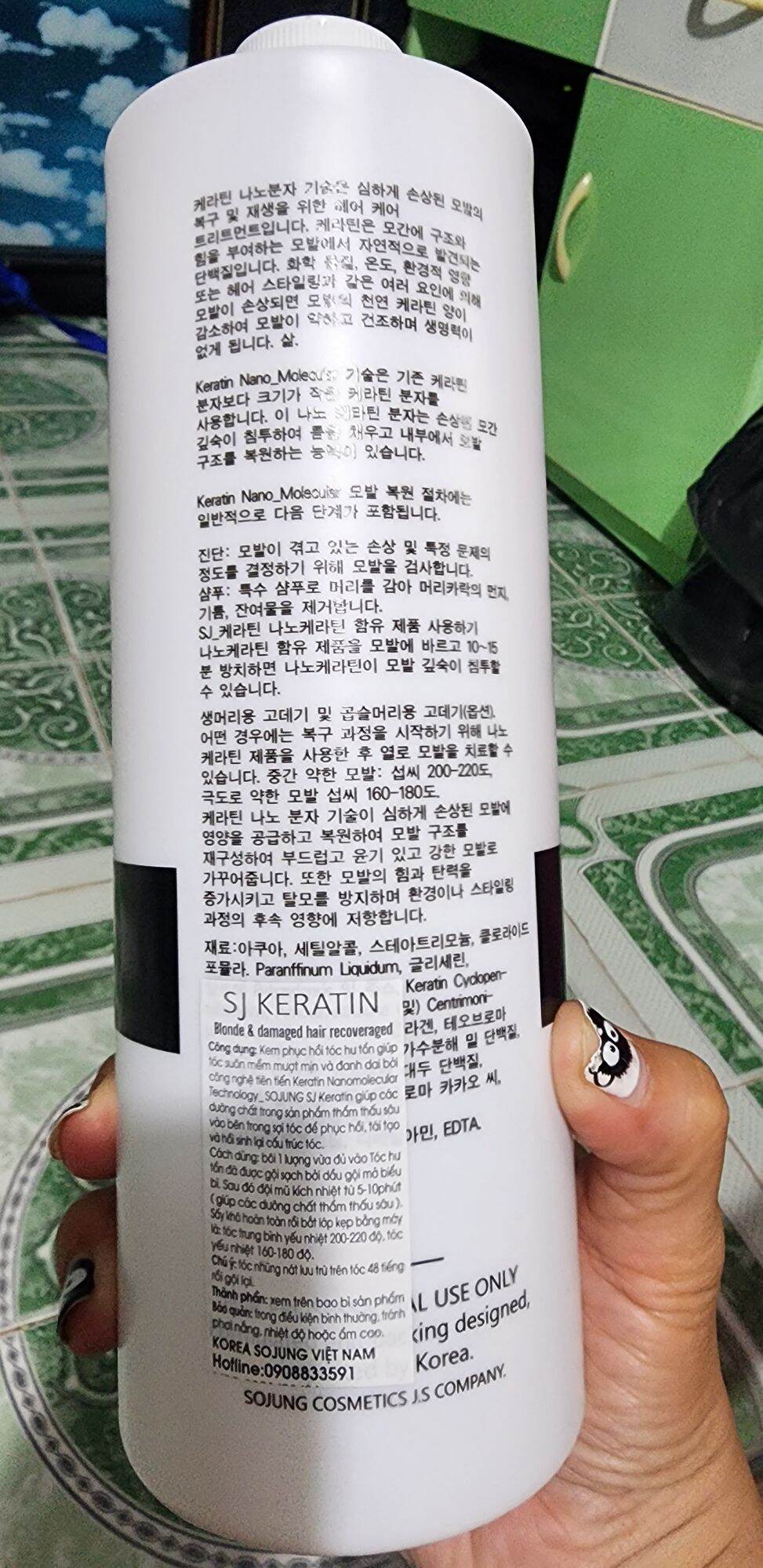 SJ Keratin Sojung Phục Hồi Tóc Chuyên Sâu 1000ml