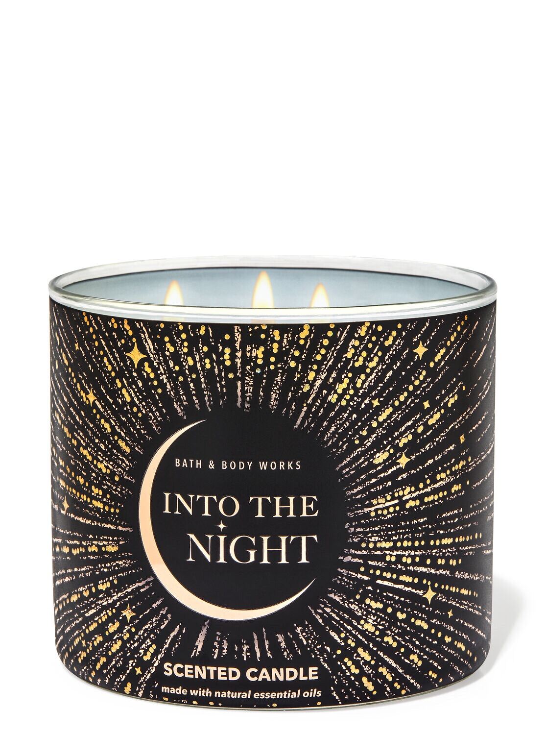 AuthNến thơm phòng size to 3 bấc Bath and Body works - Into the Night 411gr