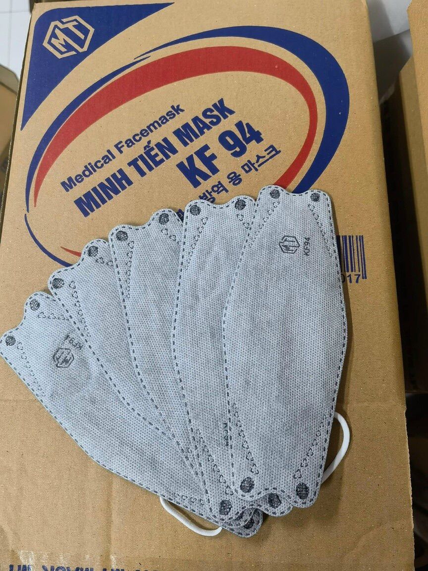 Thùng 100 cái khẩu trang kf94 hàng công ty 4 lớp kháng khuẩn