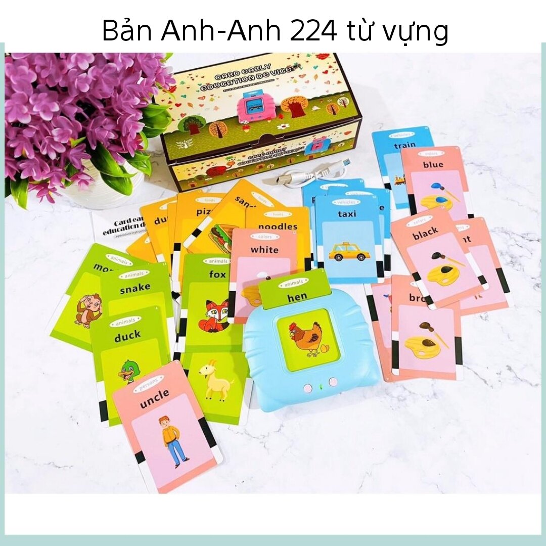Máy đọc thẻ tiếng anh cho bé Flashcard gồm 224 từ vựng