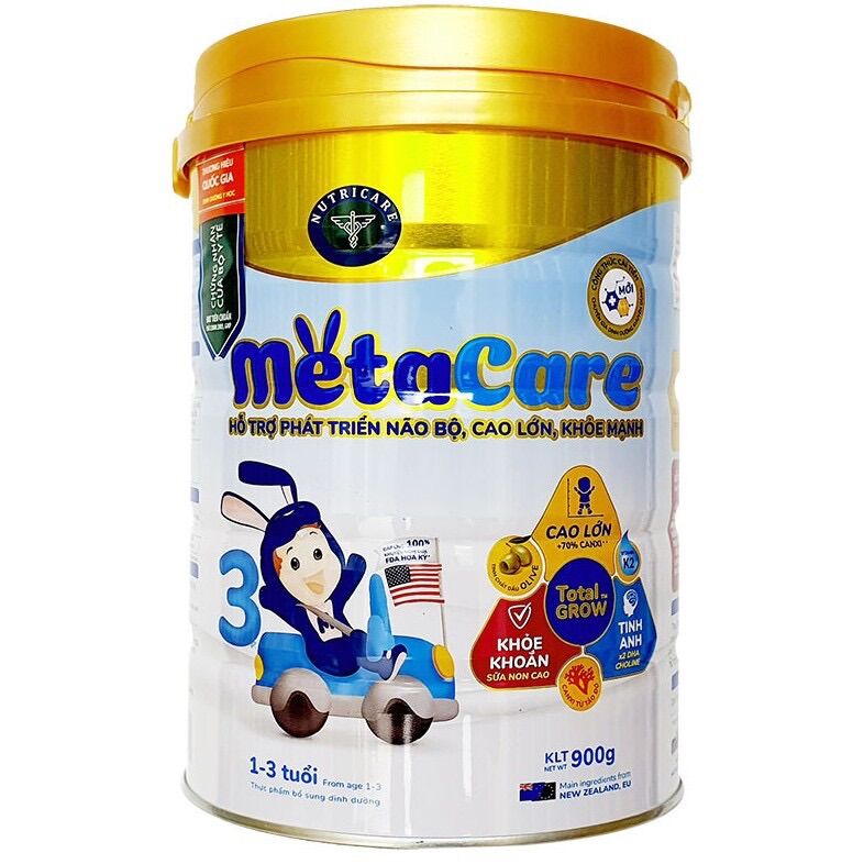Sữa bột metacare 3 900g mẫu mới date mới