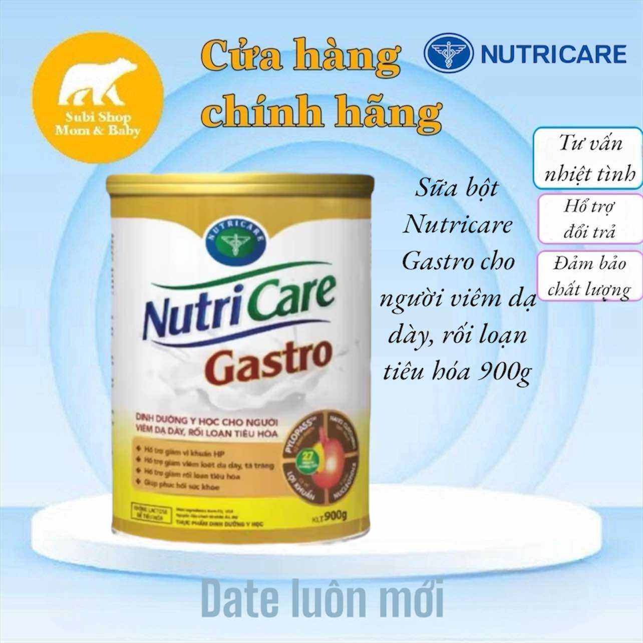 Sữa Bột Nutricare Gastro Dinh Dưỡng Y Học Cho Người Viêm Dạ Dày 900g.