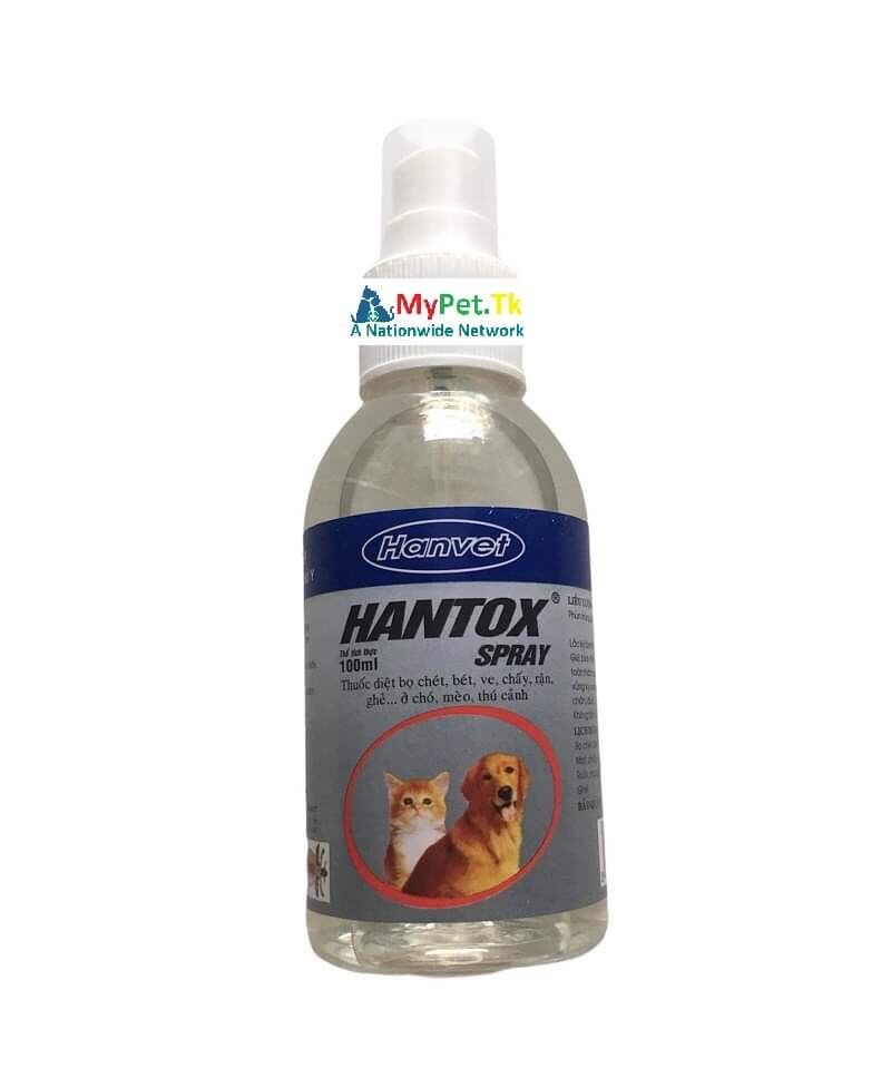 Hantox Spray - Th uốc Xịt Ve Bọ Chét Chó Mèo 100ML