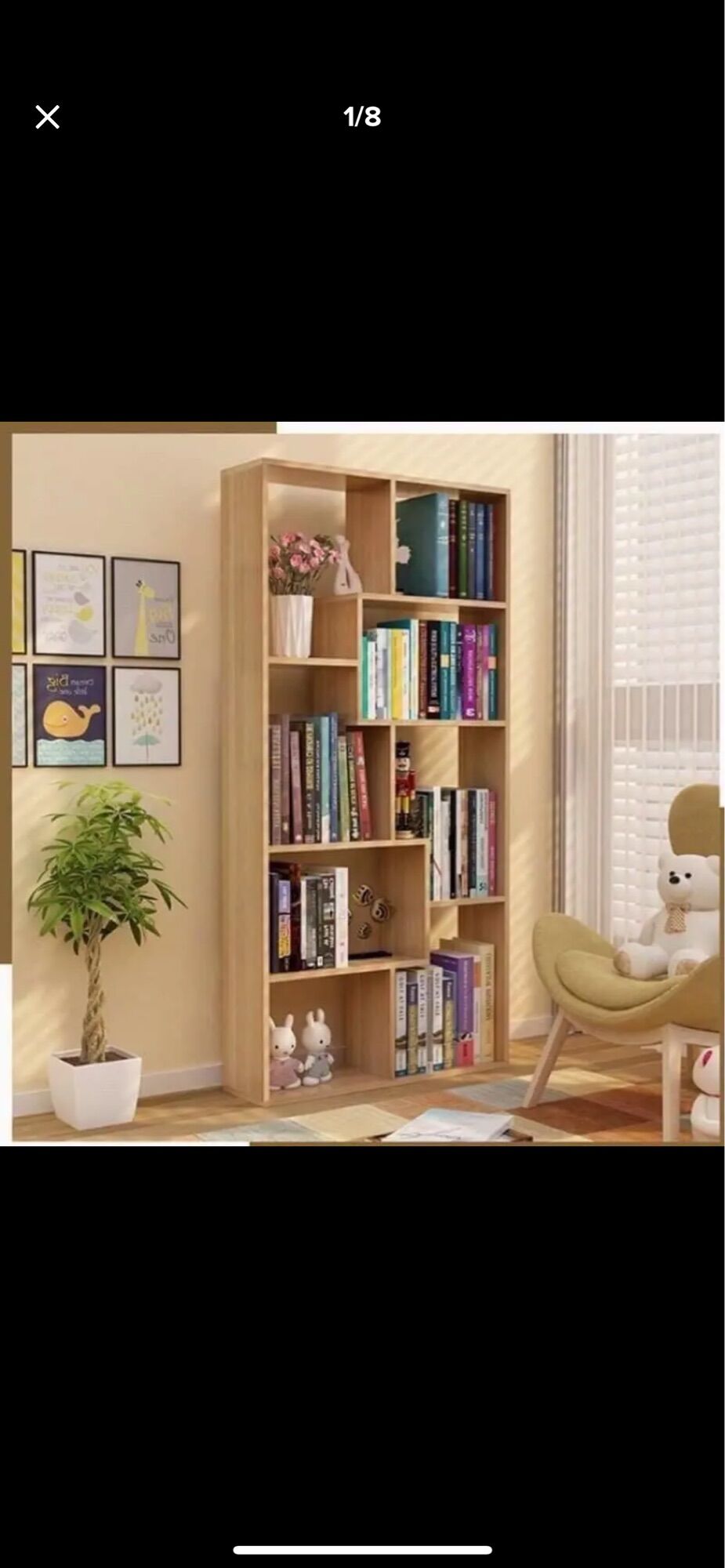 Tủ sách để sàn . Tủ sách U tủ to có ngăn đựng đồ tiện dụng