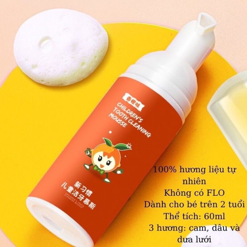 Kem đánh răng tạo bọt cho bé