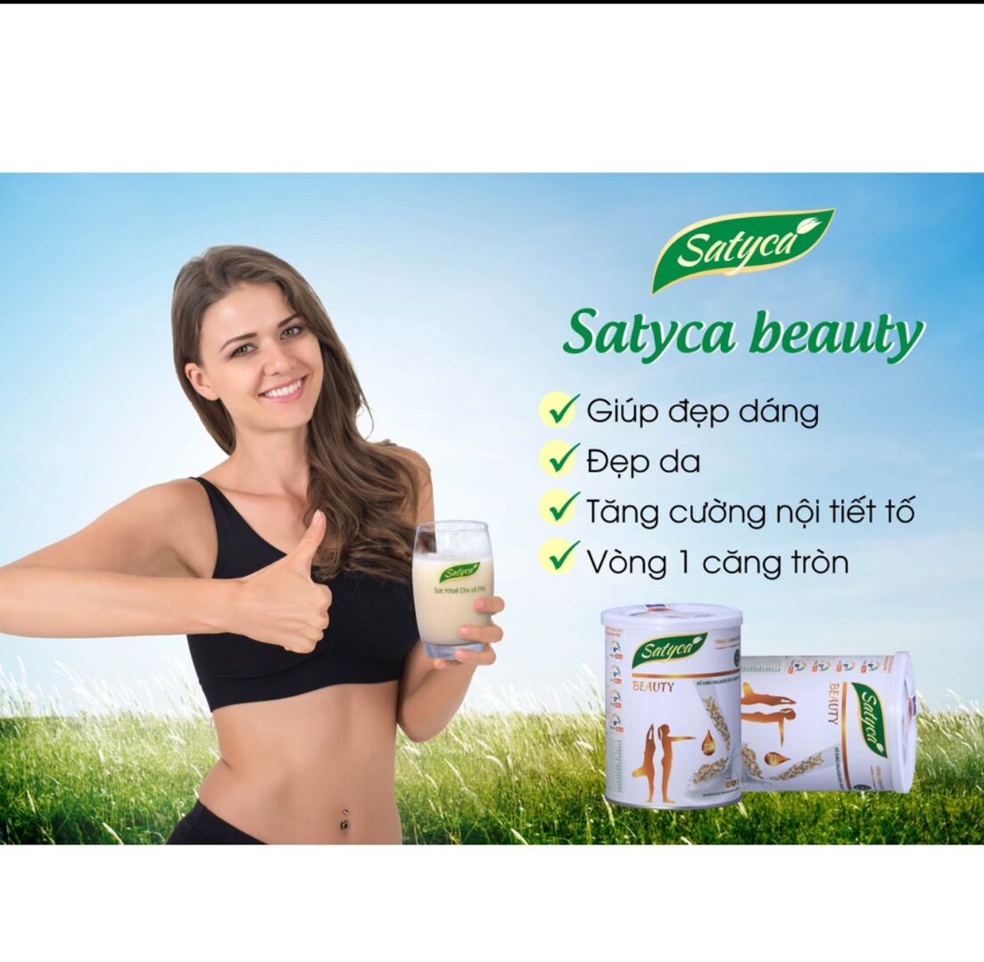 Sữa yến mạch dinh dưỡng Satyca Beauty giúp phụ nữ da đẹp, dáng xinh hộp 410g - NN048