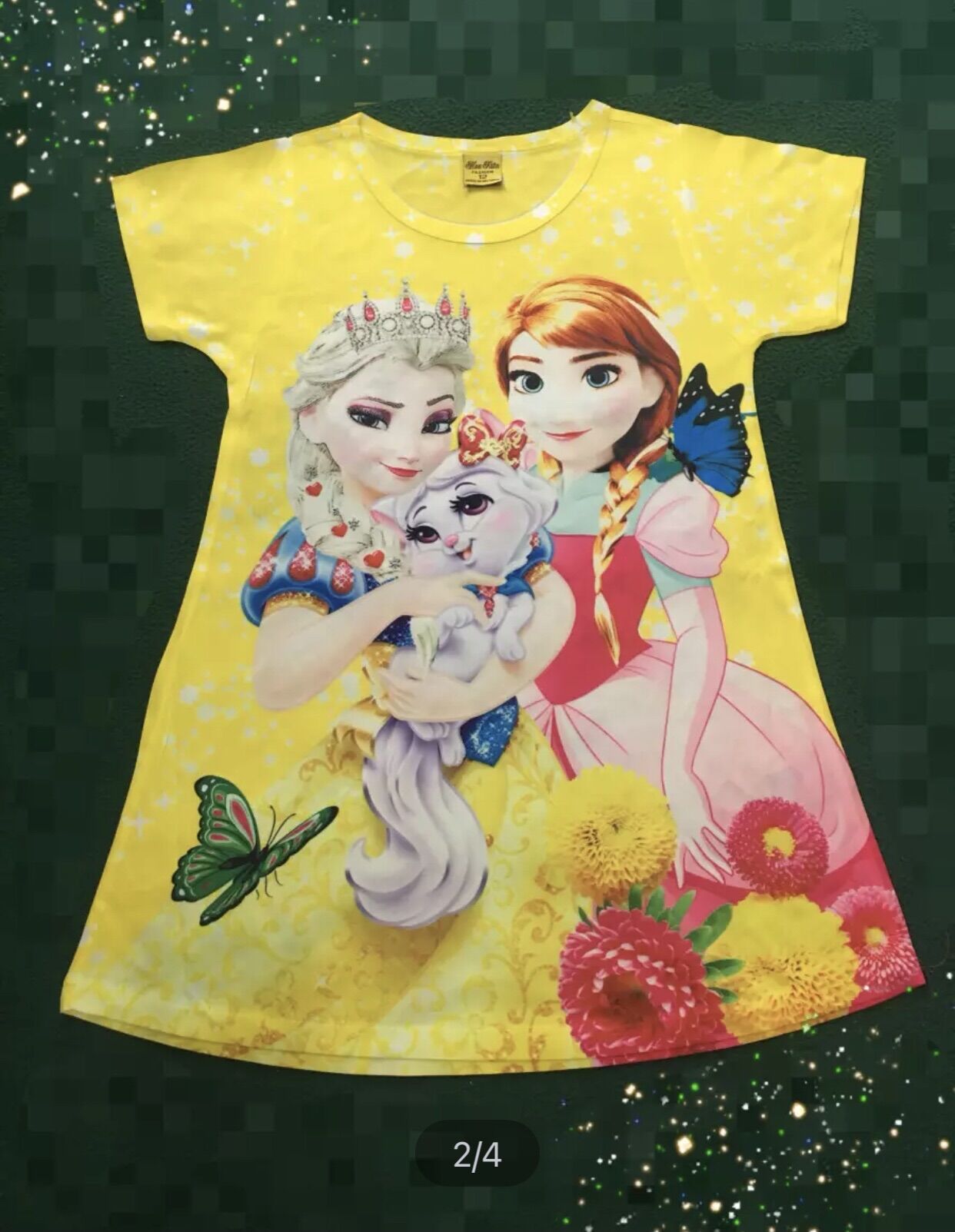 (HCM) ĐẦM THUN 3D ELSA CHO BÉ GÁI 18-30KG(ib shop để báo size)