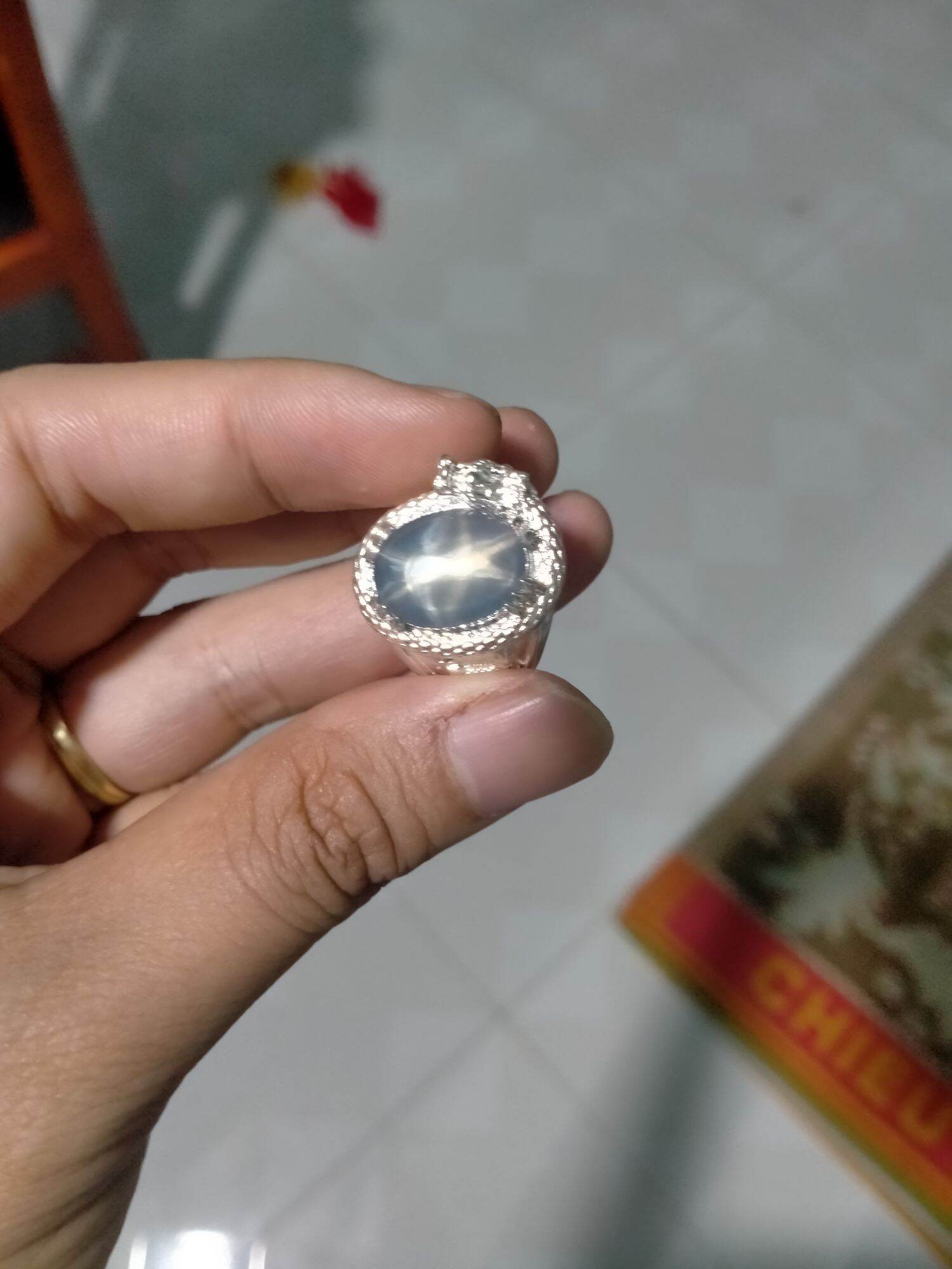 Nhẫn bạc rồng ôm châu
