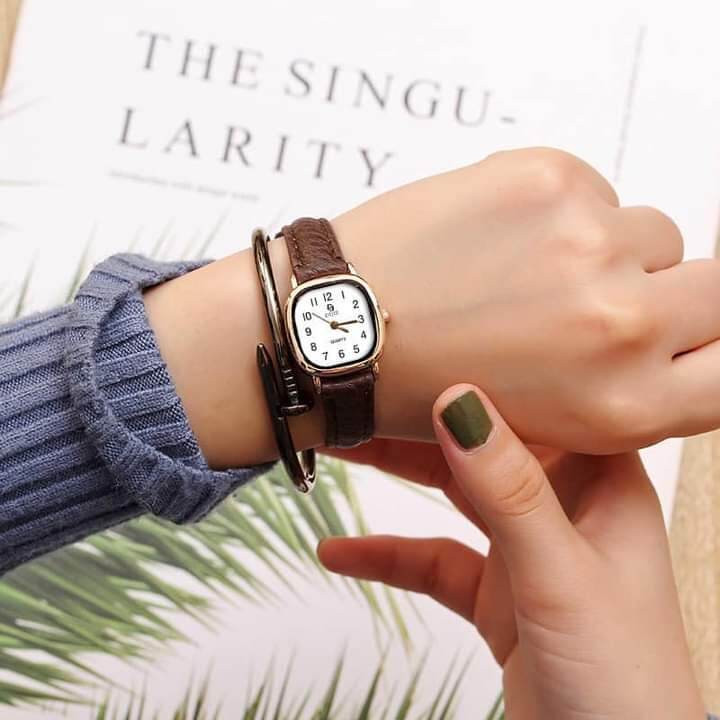 ĐỒNG HỒ ĐEO RAY NỮ KIỂU DÁNG RETRO PHONG CÁCH Hàn QUỐC.