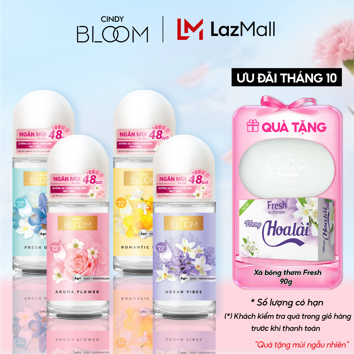 Lăn Khử Mùi Nữ Cindy Bloom Hương Nước Hoa 50ml