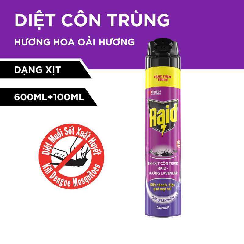 Bình xịt côn trùng Raid 520ml