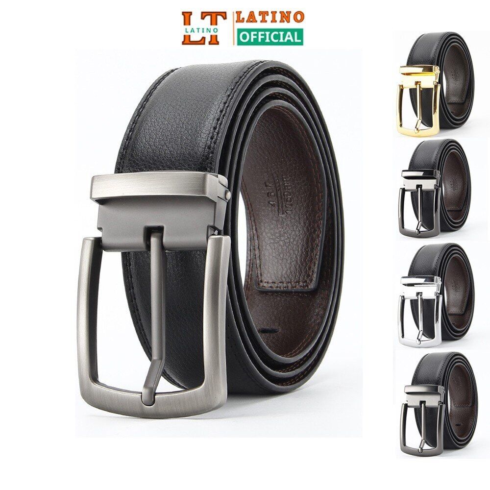 Thắt lưng nam khoá ghim TL105, dây nịt nam cao cấp, nịt da nam bản rộng 3,8cm