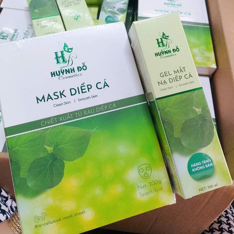 Mặt nạ diếp cá huỳnh đỗ ,tặng kèm chai gel diếp cá