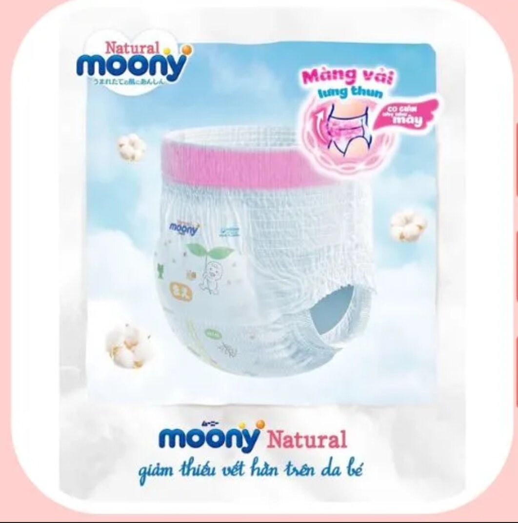 Bỉm Moony Natural S58/M46/L36/XL32