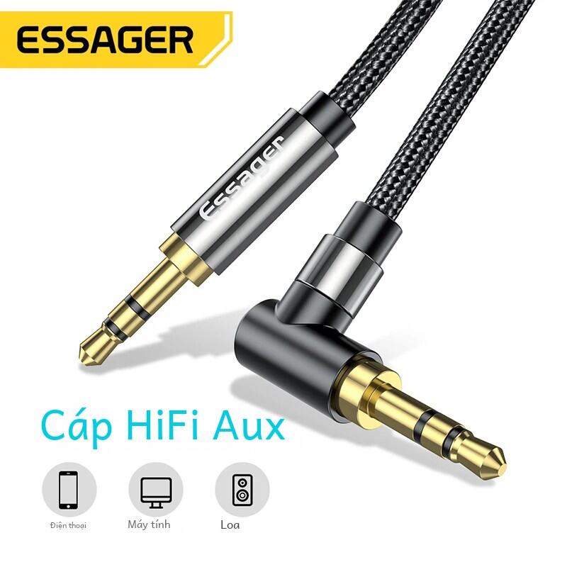 Essager Jack Cắm Cáp Aux 3.5 Mm Dây Âm Thanh Cho Loa Tai Nghe Xe Hifi Dây Cho Xiaomi Samsung