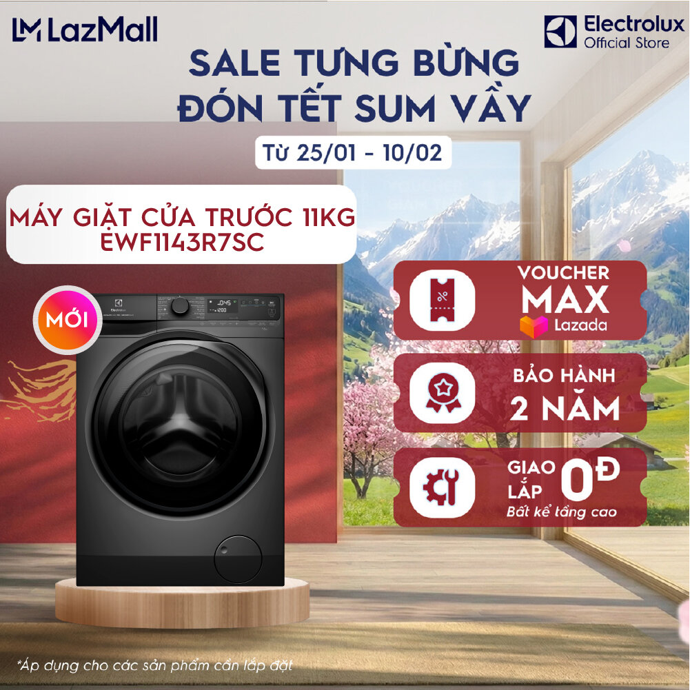 [MỚI] Máy giặt cửa ngang Electrolux 11kg UltimateCare 700 EWF1143R7SC Inverter - Free Giao lắp