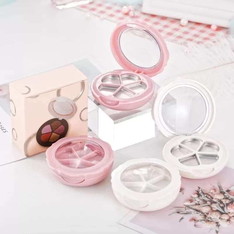 Khay bông 5 ô đựng son handmade hoặc phấn mắt kèm cọ