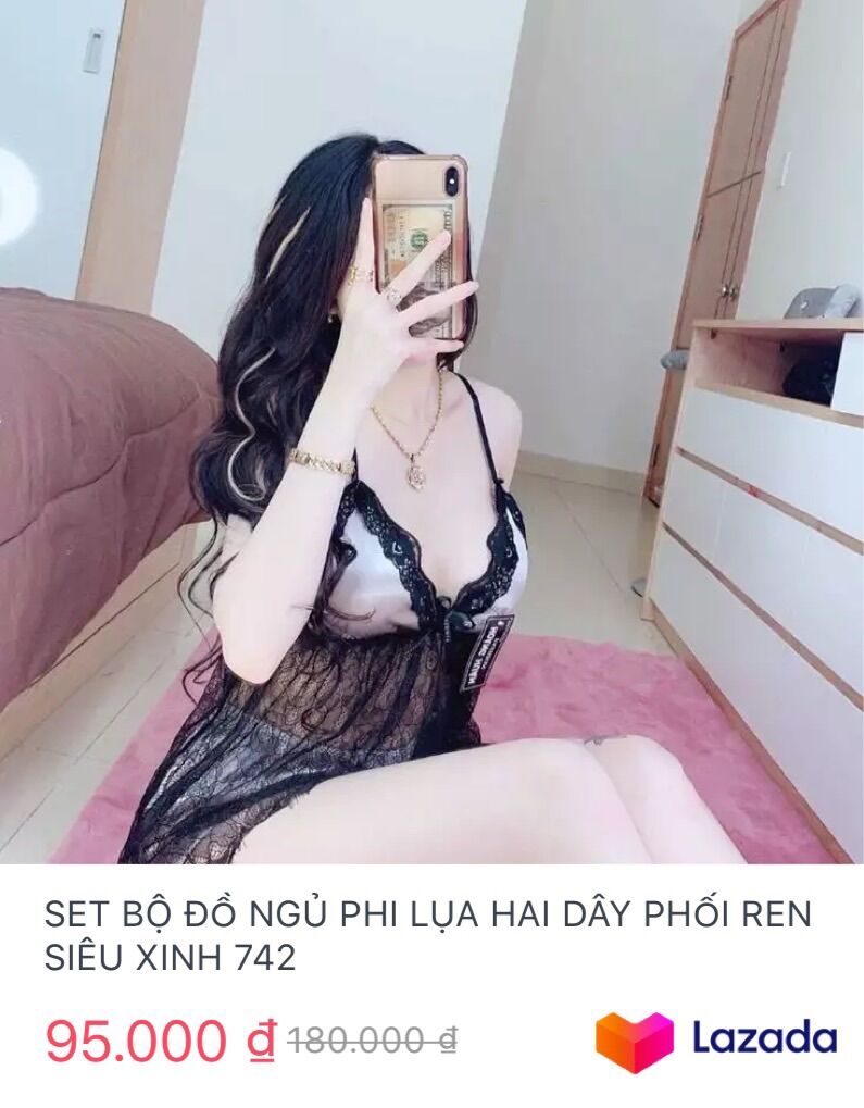 Bộ phi phối ren bản lớn ren cực mềm có mút ngực