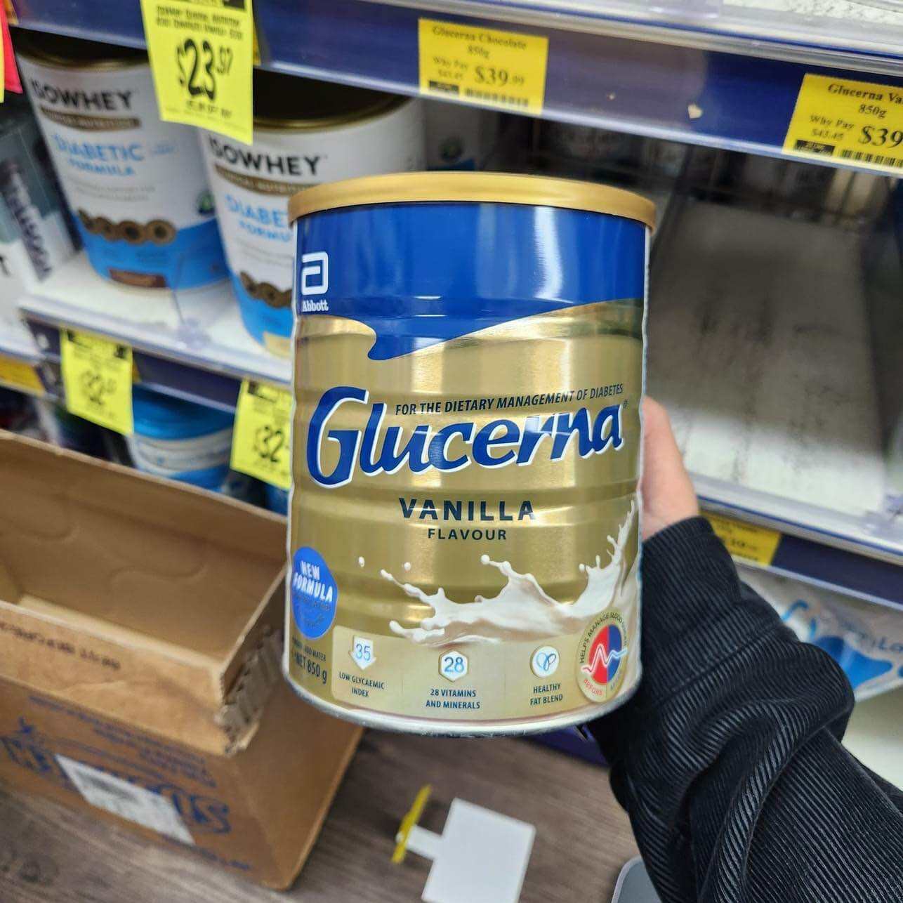 Sữa tiểu đường Glucerna (Hàng Úc hộp 850g)
