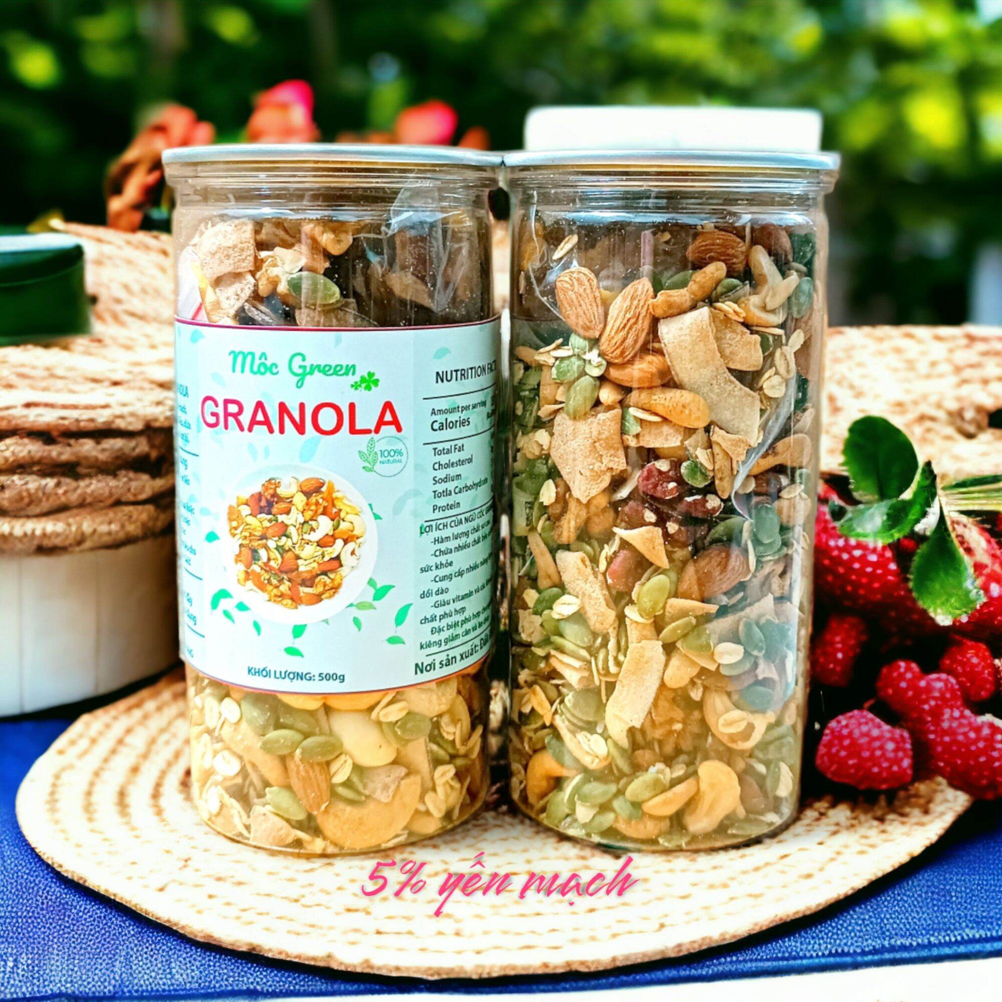 Granola Nhiều Hạt Cao Cấp - Granola Siêu Hạt 500g (5% yến mạch)