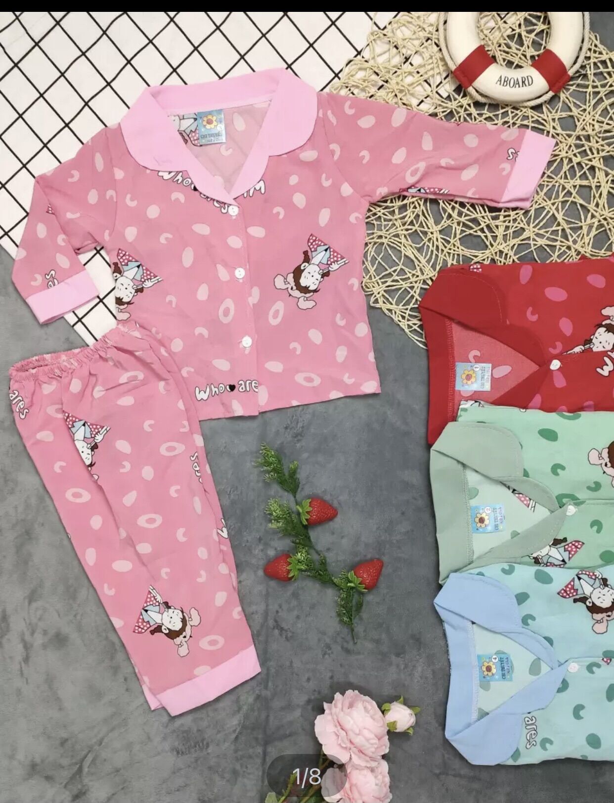 (HCM) COMBO 3 BỘ PIJAMA LỤA TAY DÀI CHO BÉ GÁI 6-20KG