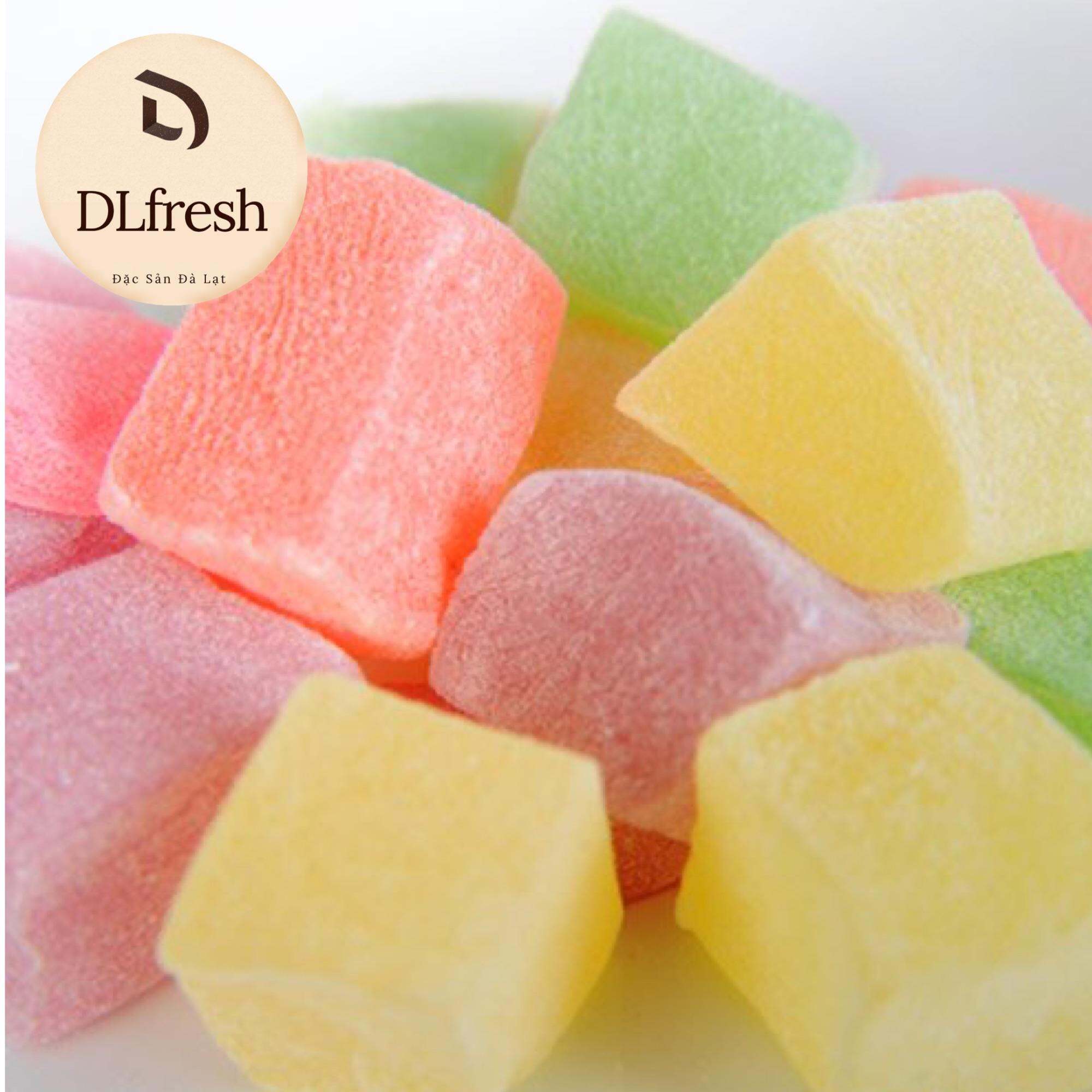 Kẹo Trái Cây Mix DLFRESH Đặc Sản Đà Lạt Túi Zip 200gr