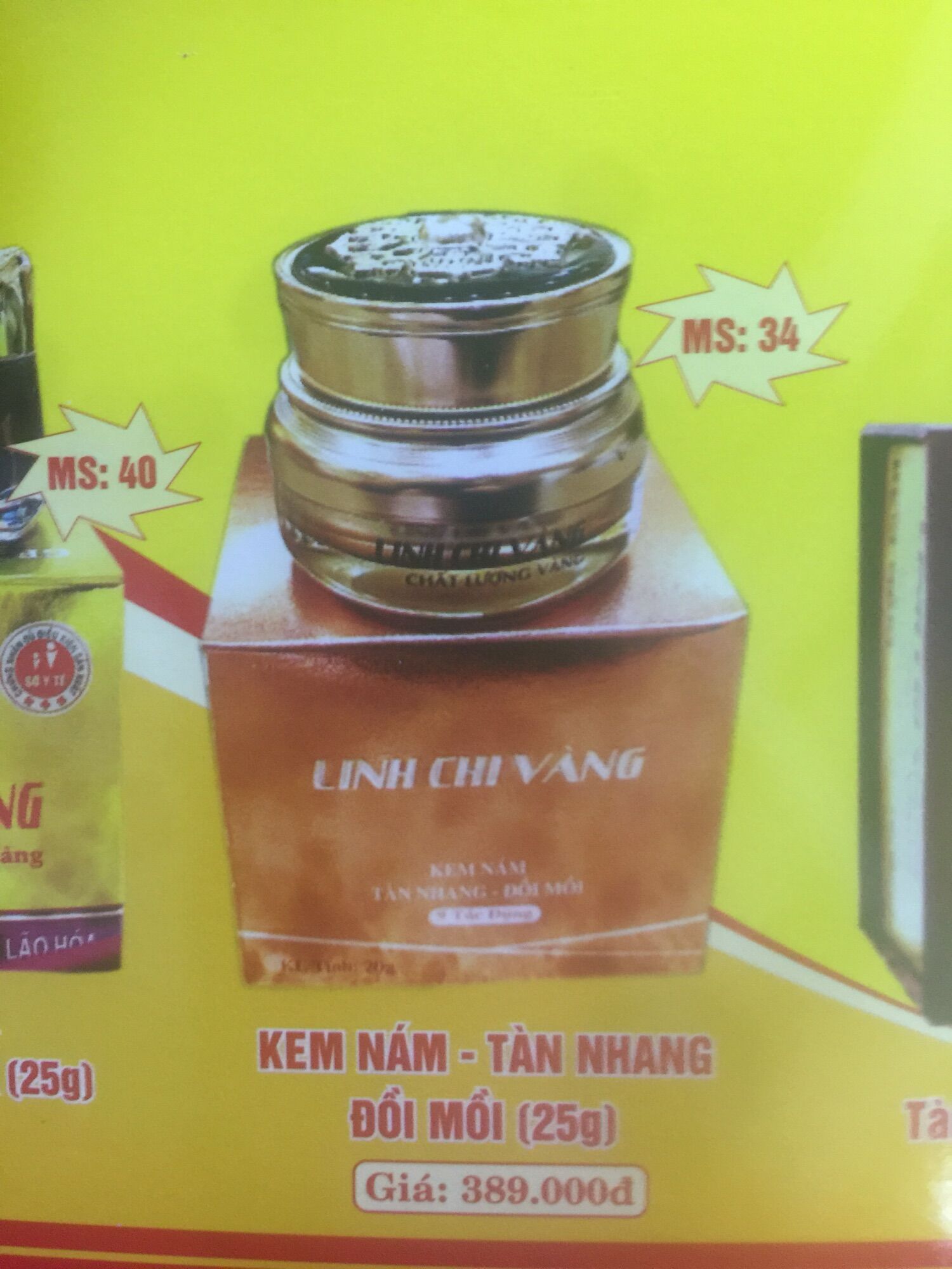 Kem nám vip 9 tác dụng linh chi vàng