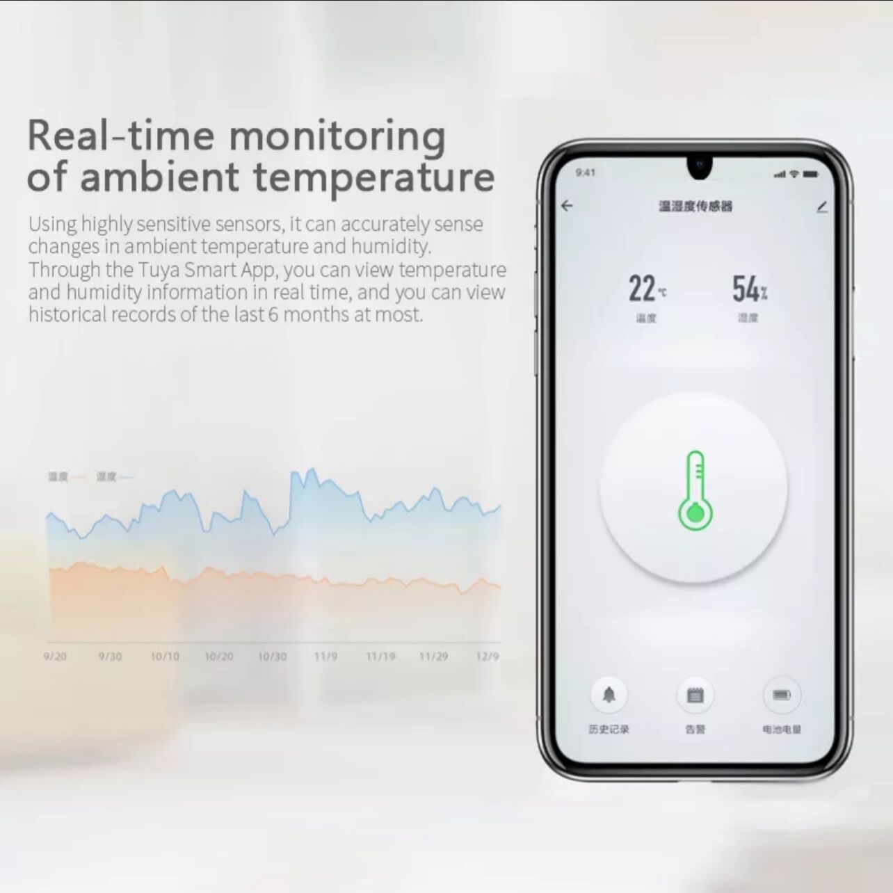 Cảm biến nhiệt độ & độ ẩm Zigbee Tuya