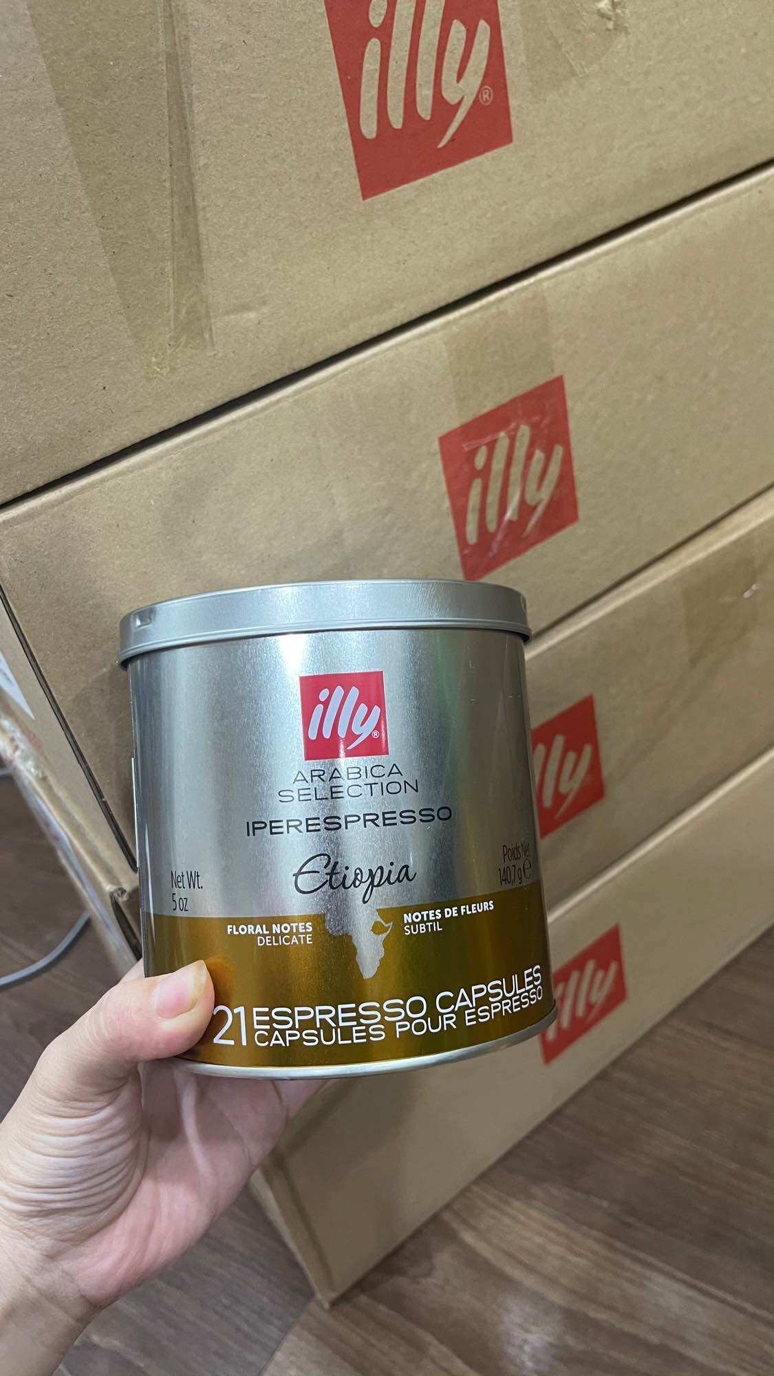 [ SẴN VỊ-DATE DÀI ] Cafe viên nén ILLY IPERESPRESSO hộp sắt 21 viên