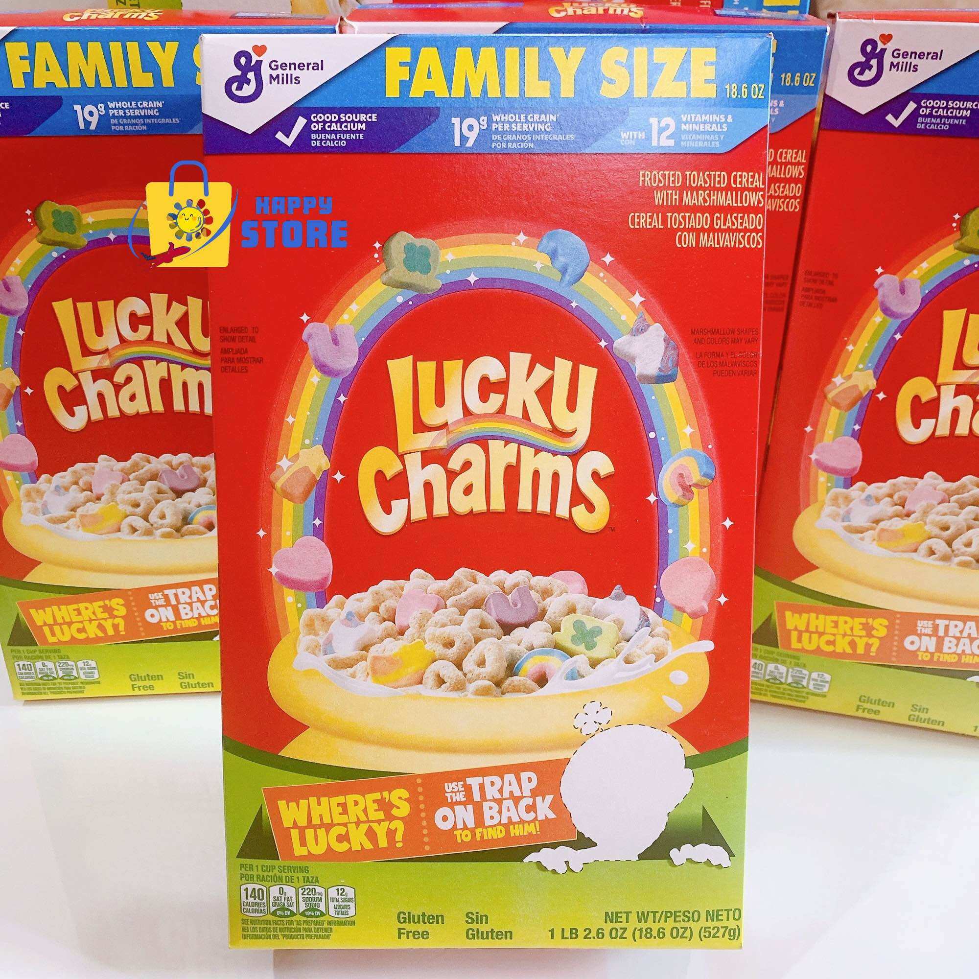 Hàng nhập Mỹ - Ngũ cốc ăn sáng Lucky Charms 527gr