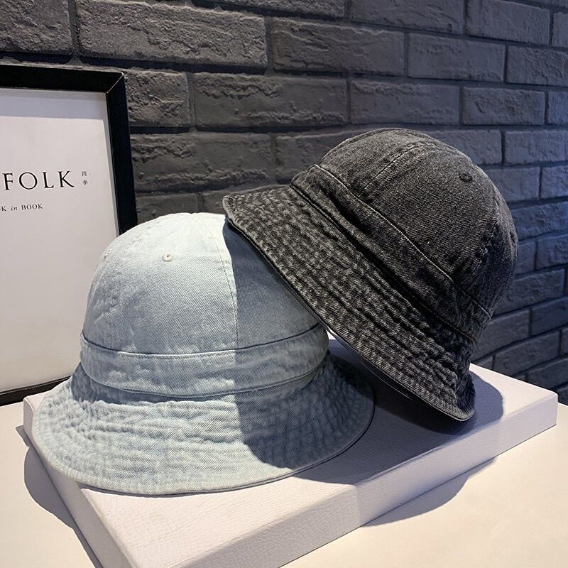 Nón Bucket Jean Vành rộng unisex