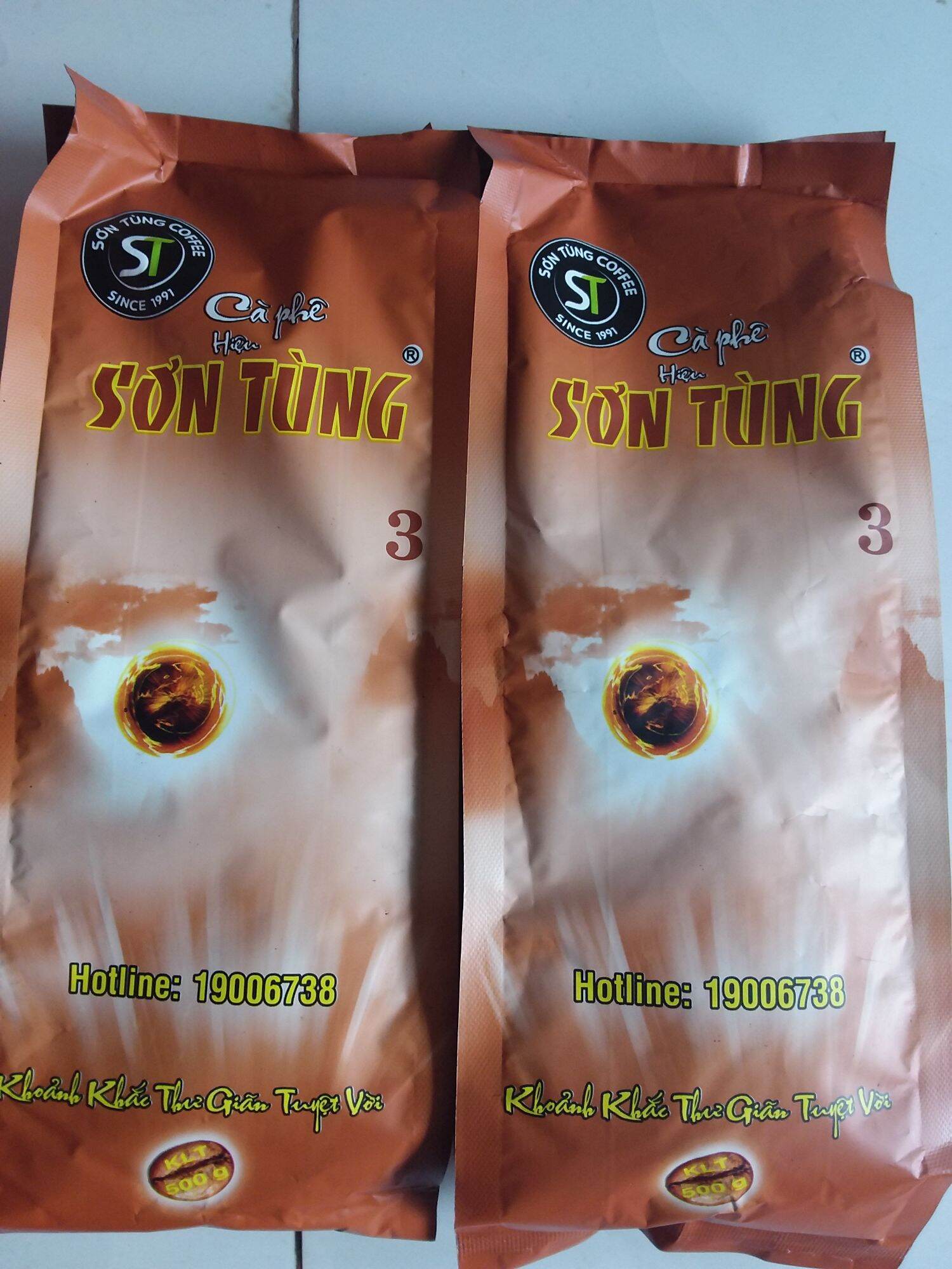 Cafe pha phin Sơn Tùng gói 500g, vị ngon chuẩn dành cho quán nước, cafe siêu sạch, ngon, Lifeway LW-04, số 3, bao bì màu cam, Sản phẩm , khách hàng ưa chuộng nhất, hậu đậm và có mùi cafe đặc trưng