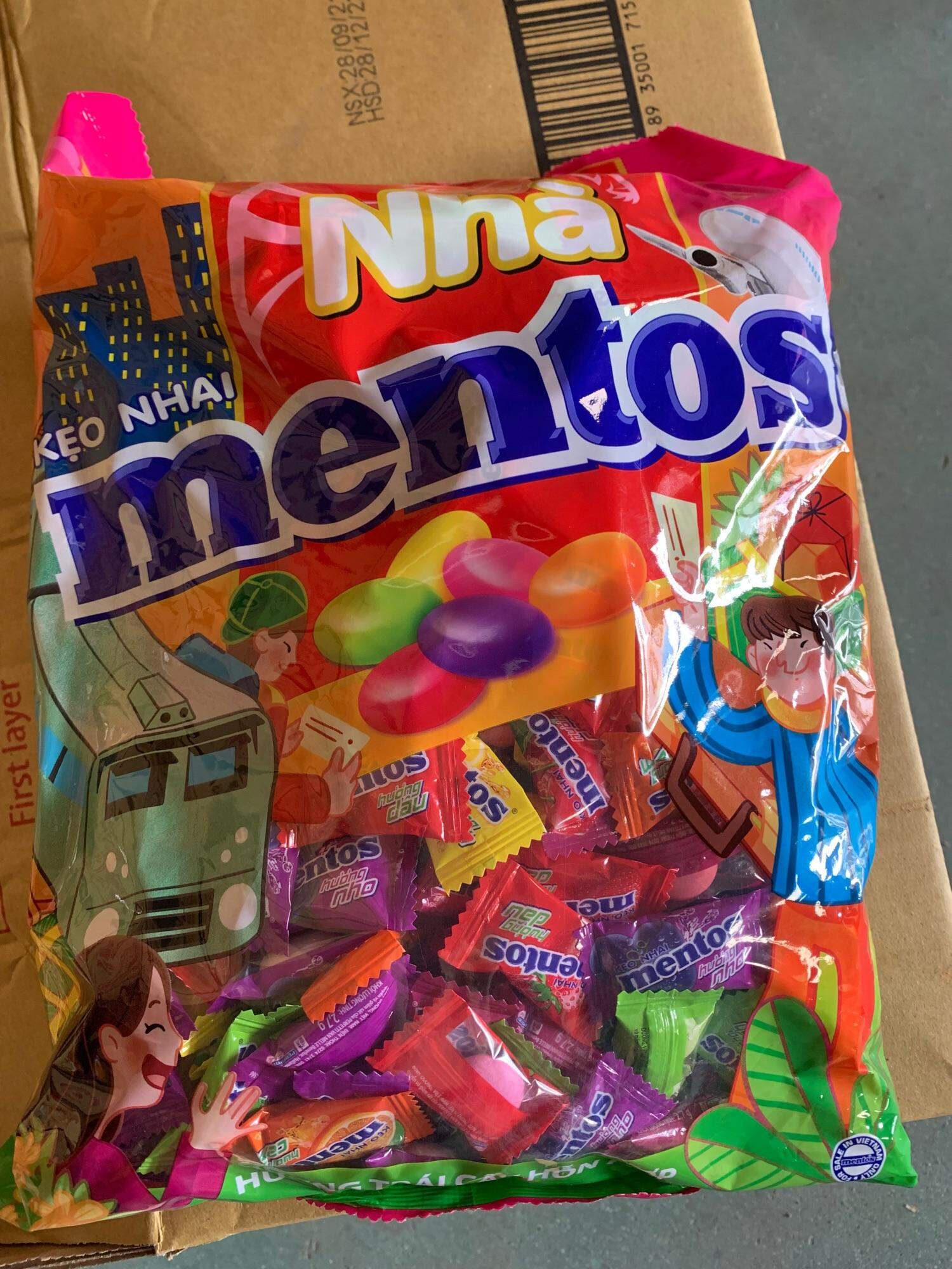 Kẹo nhai Mentos hương Trái Cây hỗn hợp 1kg (371 viên)