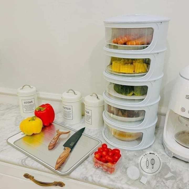 lồng bàn giữ nhiệt 5 tầng
