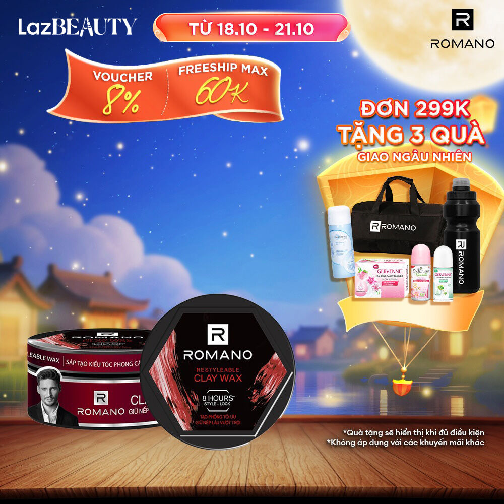 Sáp tạo kiểu tóc Romano Restyleable Shiny 68g