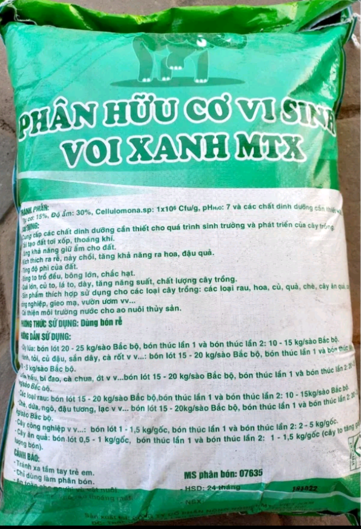 Phân Hữu Cơ Vi Sinh Voi Xanh. 