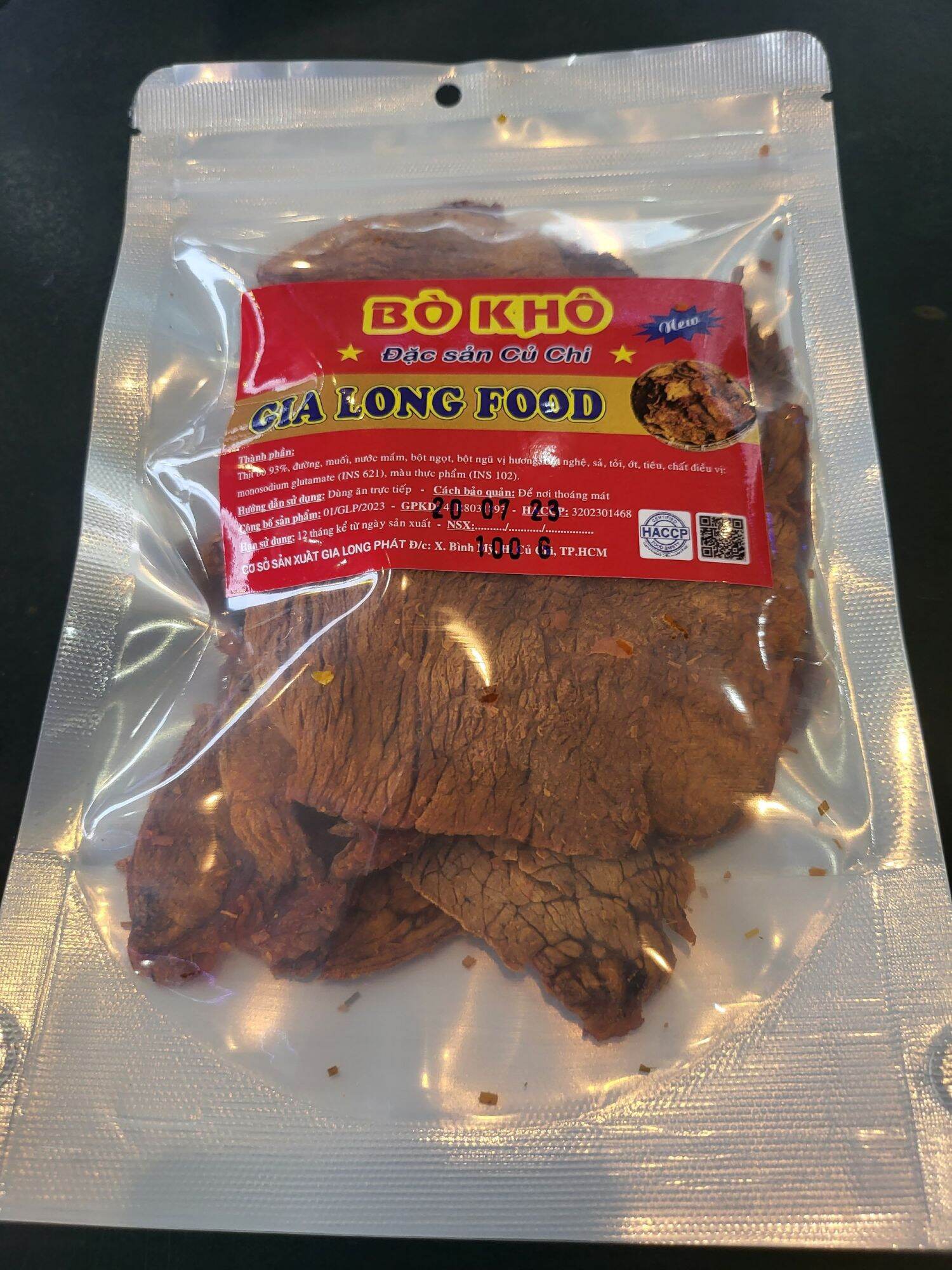 Bò khô dạng miếng nhỏ túi 100gr