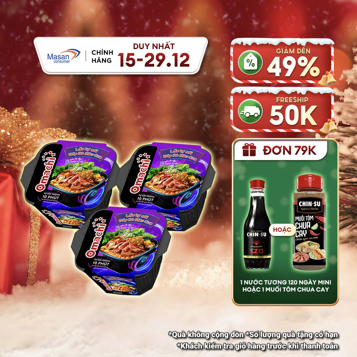   Date: 02.2026   Chọn vị Combo 3 Omachi Lẩu Tự Sôi   Mẫu Bao Bì Giao Ngẫu Nhiên  