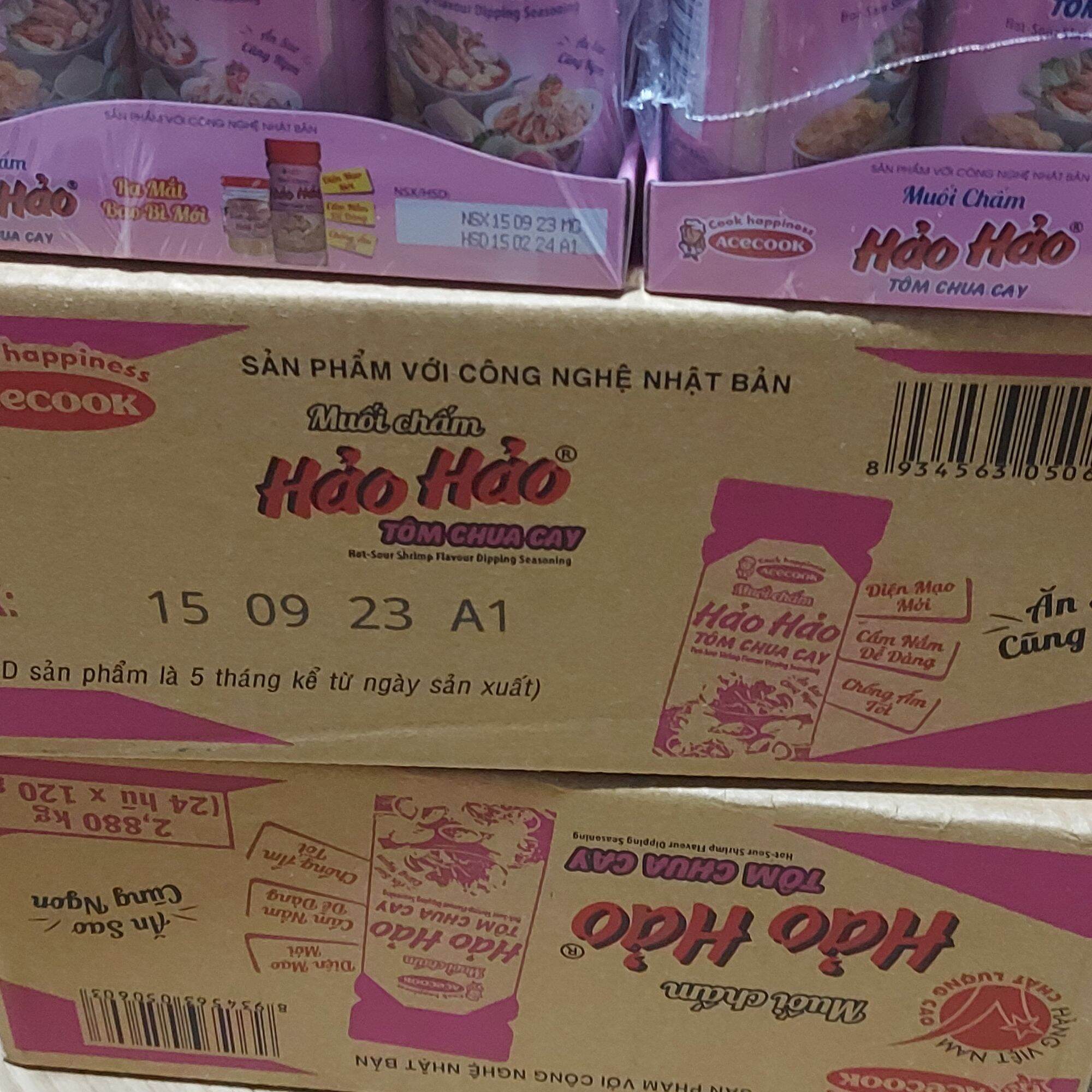 combo 3 hũ muối hảo hảo tôm chua cay - acecook