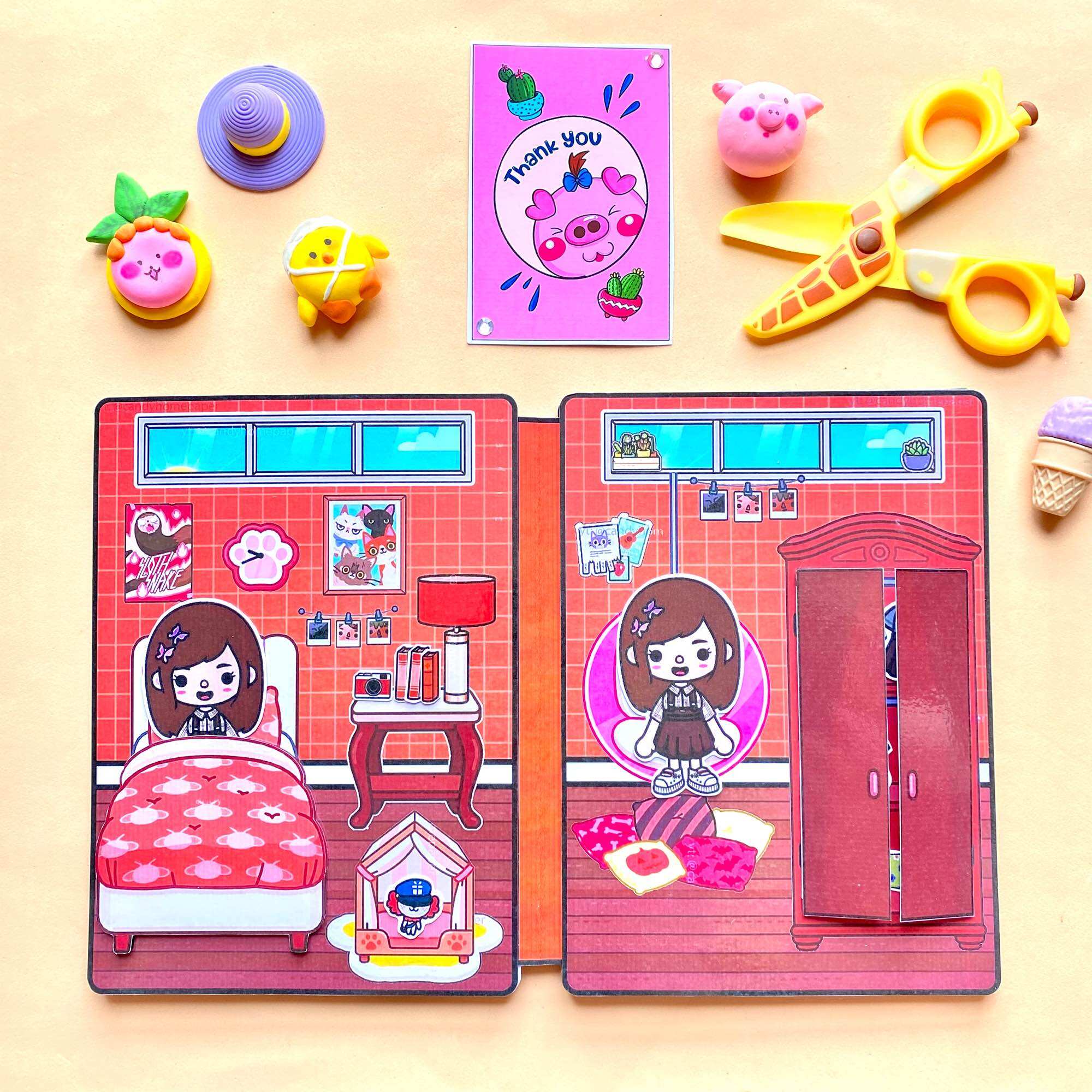 Ngôi nhà Chocolate của Toca - Búp bê giấy