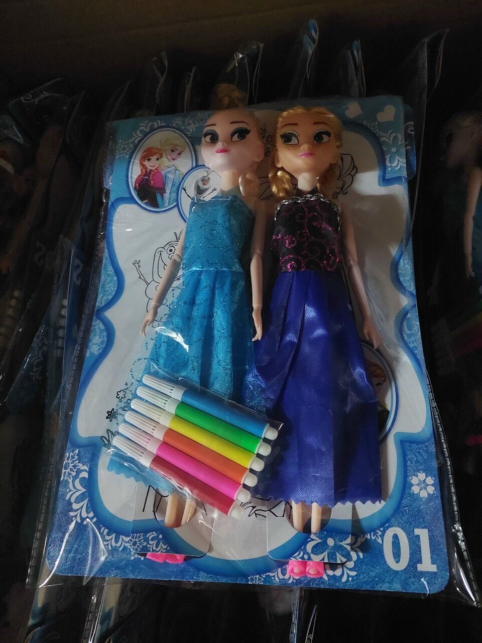 Búp Bê Công Chúa Frozen Nữ Hoàng Băng Giá Elsa Và Anna Có Khớp Cho Bé Gái -Size lớn 26cm- Đồ Chơi Trẻ Em