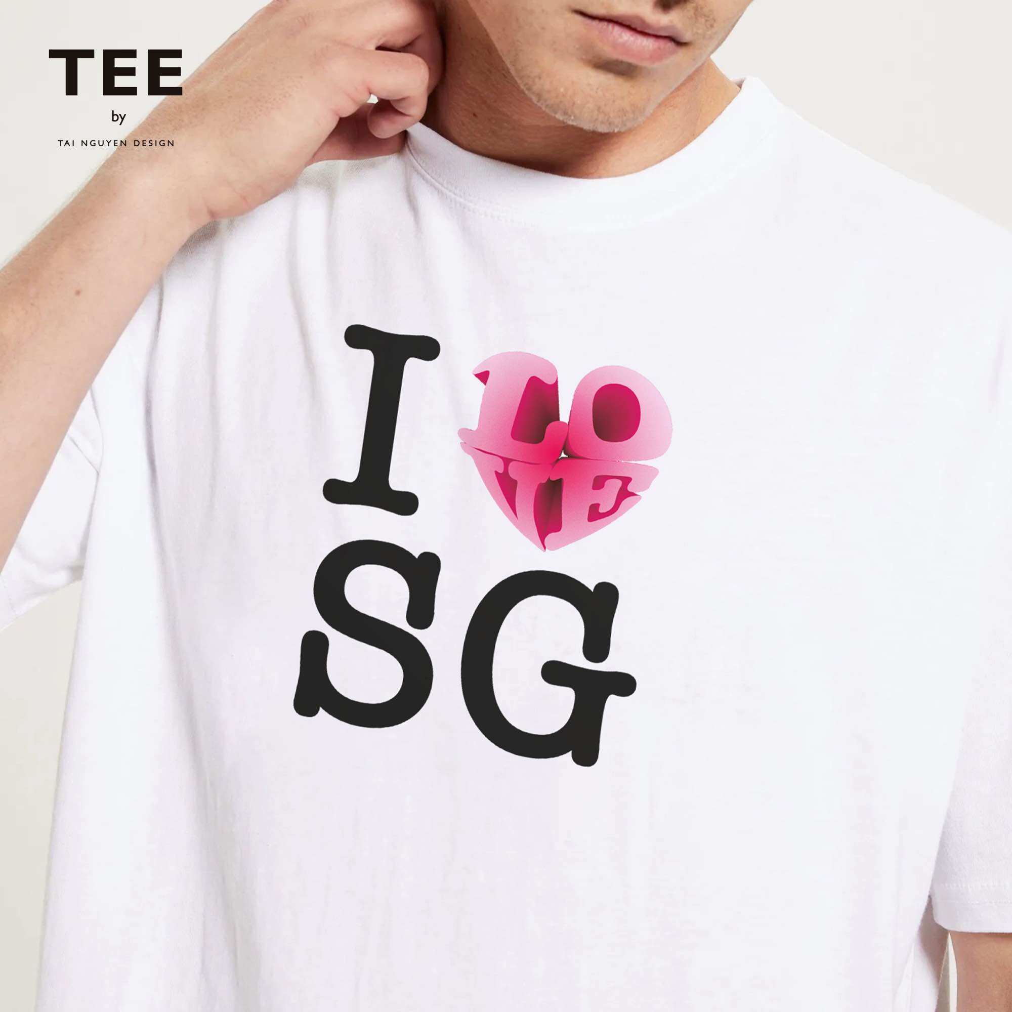 Áo thun unisex I❤️SAIGON (có 2 màu: đen & trắng)
