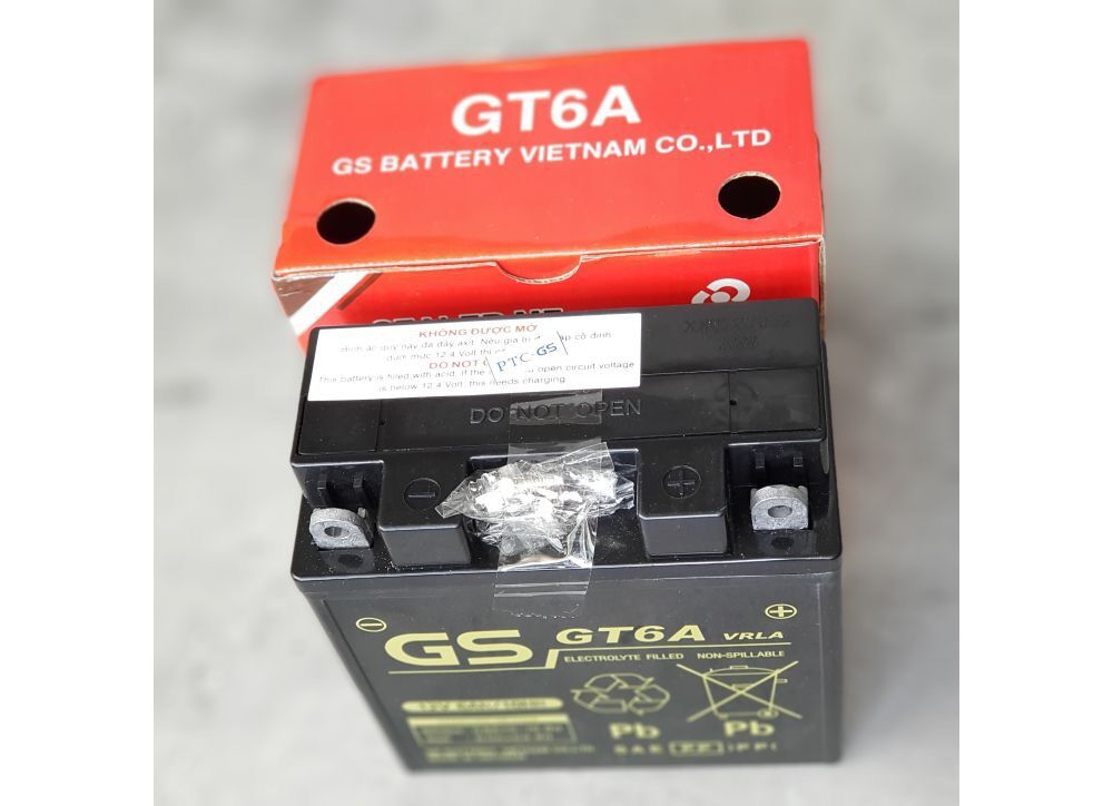 Ắc quy khô gs gt6a xài cho dream,wave 100,
