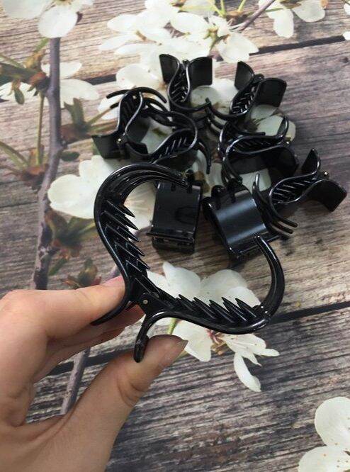 Combo 2 cái kẹp tóc càng cua 5r3r đen bóng