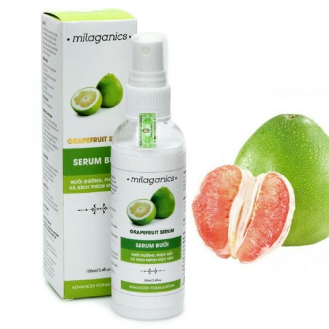 Serum bưởi ngừa rụng & kích thích mọc tóc từ tinh dầu bưởi milaganics 100ml/chai