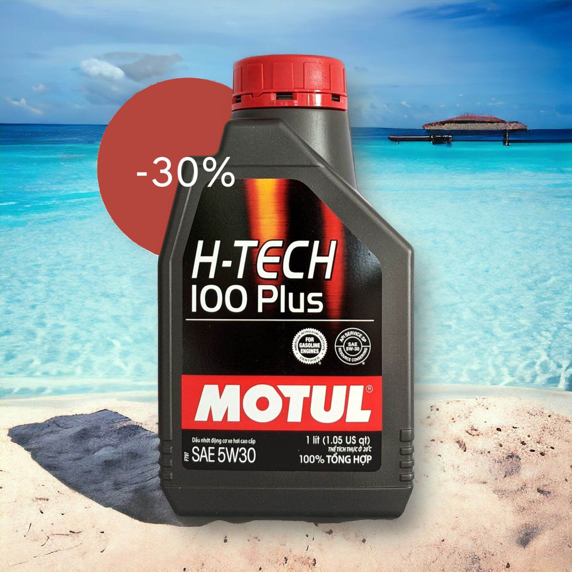 Nhớt motul h-tech plus 5w30 full tổng hợp cho xe hơi, xe ga, ô tô máy xăng cao cấp