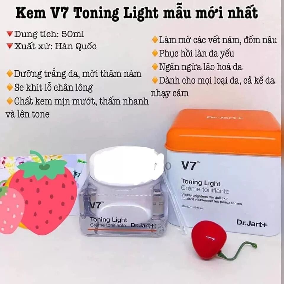 Kem Dưỡng Trắng Da V7 Dr.Jart Toning Light 50ml Fullsize